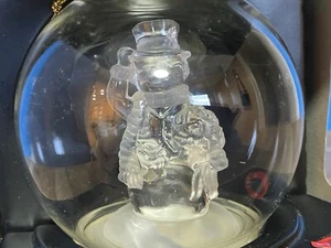 NIB Christmas Eve Holiday Radiance Illuminated Glass Snowman Changing Colors - Picture 1 of 9