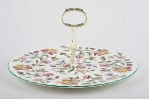 Minton - Haddon Hall - Green Edge - 1 Tier Cake Stand - 194119G - Picture 1 of 1