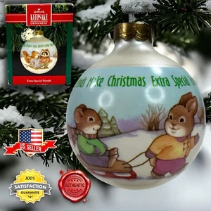 VINTAGE 1991 Hallmark Keepsake Extra-Special Friends 3" Glass Ball Ornament EUC - Bild 1 von 17