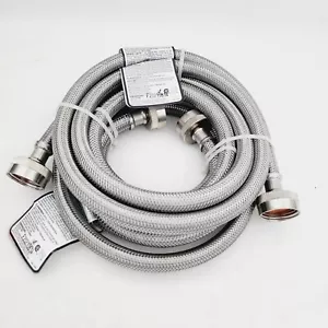 Paquete de 2 mangueras de llenado para lavadora de acero inoxidable Smart Choice de 6' - Imagen 1 de 3