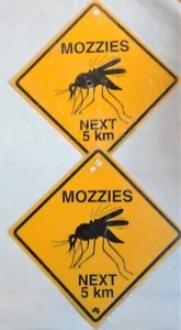 Australian Novelty Signs - MOZZIES - 15 x 15 ( 2 signs ) - Picture 1 of 2