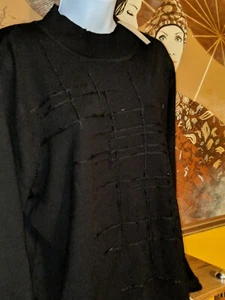 NUEVO - Koret Mujer Negro Suéter Diseñador Top Mangas 3/4 Talla 1X (16-18) - Imagen 1 de 5