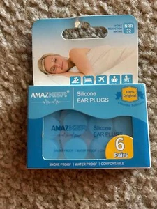 6 Pairs Reusable Silicone Ear Plugs Cancelling Earplugs - Picture 1 of 2