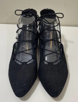 Eileen Fisher Lace Up Flats Loop 2 черные серые 7,5 - Изображение 1 из 4