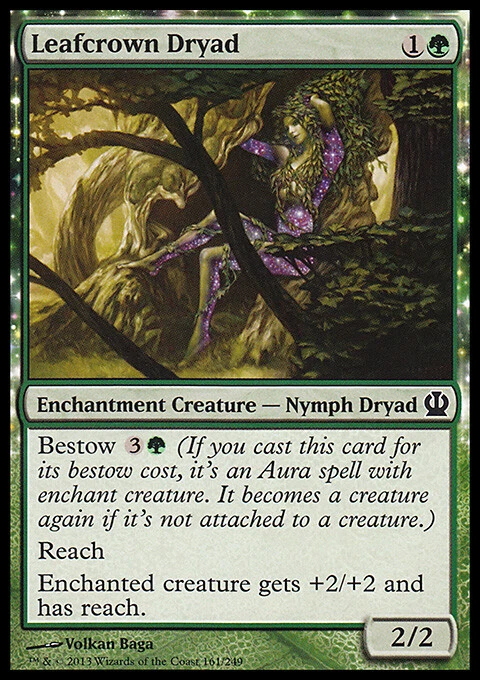 Magic the Gathering MTG Leafcrown Dryad (161) Theros   LP - Image 1 of 1