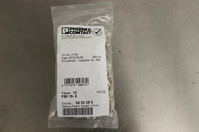 Phoenix Contact Terminal Block, 10-pos jumper, MPN 203250 (pack of 10) - Image 1 of 2