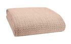  100% Cotton Bed Blanket, Breathable Bed Blanket King (102 in x 90 in) Beige