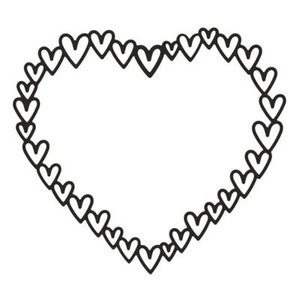 Vaessen Creative Stanzschablone MV-SS-111 - Herzrahmen Herz Herzen Liebe Kontur - Bild 1 von 4