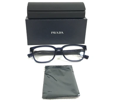 Monturas para gafas Prada VPR04Y 08Q-1O1 transparente azul oscuro cuadrado 53-18-145 Foto 1 de 4