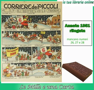 il CORRIERE DEI PICCOLI annata QUASI completa raccolta rilegata 1951 corrierino - Imagen 1 de 12