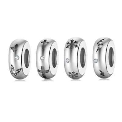 Charms Stopper Silber 925 Schmetterling Footprint Weihnachtsgeschenk für Frauen. - Bild 1 von 4