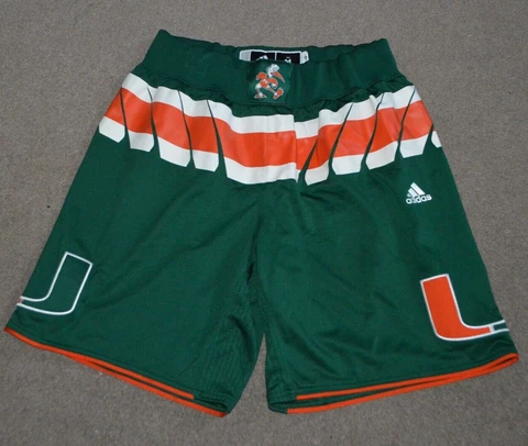 Miami Hurricanes Basketball adidas TEAM ISSUED AUTHENTIC Shorts Medium +0 Cover