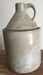  19th c.  Americana Stoneware Moonshine Whiskey Jug w/ Makers Impressed Mark - Picture 1 of 5