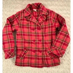 Gymboree Panda Academy Pink Plaid Jacket Coat 10 12 EUC Worn Once - Picture 1 of 10