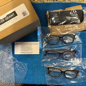 Gafas de lectura cuadradas de plástico Design Optics by Foster Grant, paquete de 3 NUEVAS - Imagen 1 de 10
