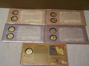 (4) Präsidentendollar & (1) Sacagawea Münzeinband - Schrumpffoliert - Bild 1 von 3