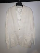 Polo Ralph Lauren Mens Cotton Two Button Blazer Jacket, Off-White, XL