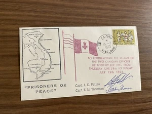 Viet Nam 1973 Special Cover +Viet Nam Map Cachet + Canadian POWs +Signed +Scarce - Picture 1 of 2