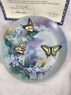 Plate Collectable1988 Butterflies Lena Riu Origin Box Wester Tiger Swallow Tails