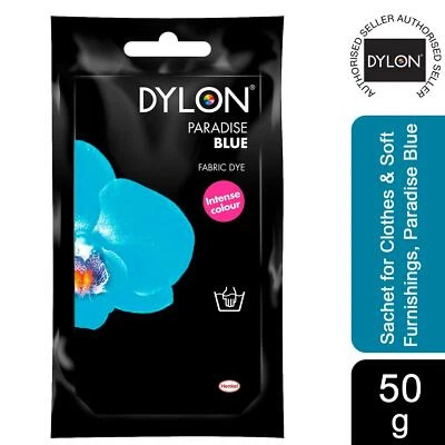 DYLON Hand Fabric Dye Sachet, Paradise Blue, 1pk of 50g - Image 1 of 4