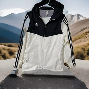 VTG Adidas wind breaker jacket (cuffs are cream colored)- size M - Picture 1 of 4