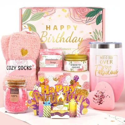 Подарки на день рождения для женщин, набор для ванны с днем рождения подарочная корзина, уникальный спа-подарок I - Изображение 1 из 4