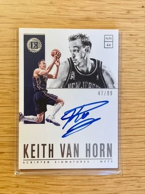 2018-19 Panini Scrpte Signatures Keith Van Horn New Jersey Nets automático/99 #SC-KVH Foto 1 de 4