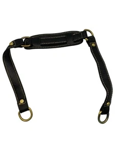 Coach Bag Purse Strap Hardware Replacement Black Leather Brass Gold Tone D Ring - Picture 1 of 3