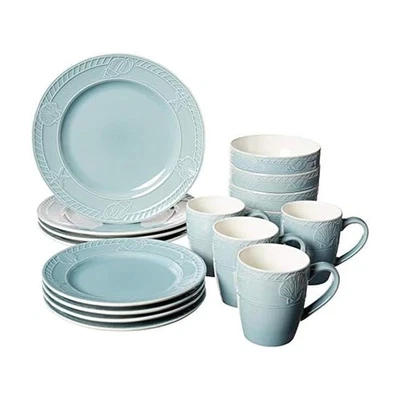 Juego de vajilla Pfaltzgraff Antigua 16 piezas (de 4), azul Foto 1 de 3