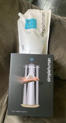 NUEVO Dispensador de bomba con sensor de espuma simplehuman 10 oz recargable con recarga de jabón Foto 1 de 4