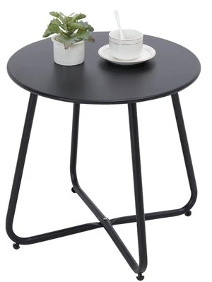 Side Table, Small Metal Side Table, Garden Side Table, Round, Coffee Table with - Image 1 of 4