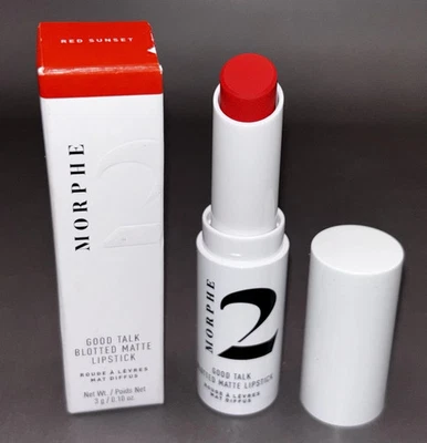MORPHE 2 ~ Good Talk Blotted Matte Lipstick ~ Red Sunset ~ Full Size 0.1oz ~ NIB - Image 1 of 3