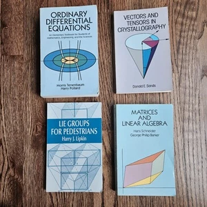 4 Dover Science Books: Physics and Math Lot | Vectors/Tensors, Lie Groups & More - Picture 1 of 7