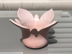 "Florero floral vintage Van Briggle original rosa corte mate 4"" de alto, TU Tina Ufford" - Imagen 1 de 9