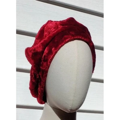 Boina holgada de terciopelo sintético triturado de mayor peso Foto 1 de 4