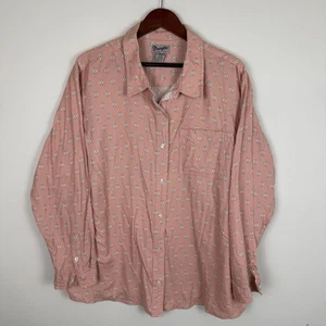 Wrangler Wrancher Shirt Pink Mens 3XL Southwestern Cowboy Rodeo AOP - Picture 1 of 11