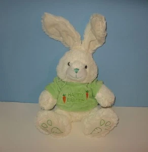 Happy Easter Sitting Cream 10" Bunny Rabbit Poseable Ears by American Greetings - Picture 1 of 1