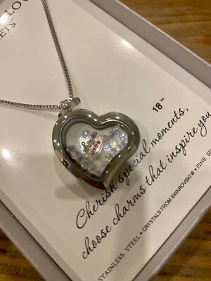 NIB Live Laugh Love Locket Necklace with Charm - Image 1 of 4