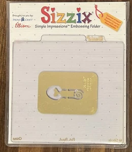 NEW IN PACKAGE sizzix simple impressions embossing folder DIAPER PIN 38-9528 - Picture 1 of 2