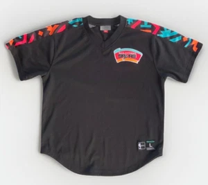 Maglia Mitchell & Ness San Antonio Spurs legno duro classici colori festa - grande - Foto 1 di 7
