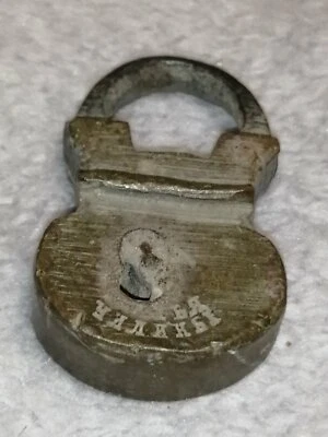 Cerradura antigua hermanos chilín siglo XIX para cajas, ataúdes bronce Foto 1 de 4