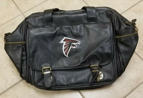 Atlanta Falcons embroidered leather duffel bag / large purse Cover