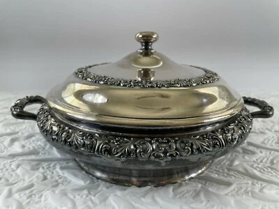 ANTIQUE REED & BARTON SILVERPLATE VEGETABLE SERVING BOWL ca. 1876 - 1928  — 第 1/4 张图片