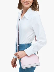 kate spade Spencer Small Dome Leather Chained Strap Crossbody - Tutu Pink - Picture 1 of 10