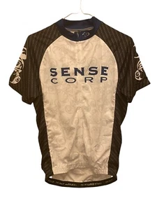 NEW Primal Mens Road Cycling Sport Cut Raglan Jersey Sense Corp Black White Blue - Picture 1 of 9