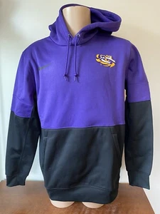  Nike LSU Tigers Colordry Pullover Hoodie Men's Size Large  Purple - Picture 1 of 5