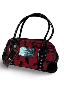 Bolso de Mano Voodoo Vixen Retro Vintage Couture Look Años 50 Años 60 Pin-up Rojo y Negro - Imagen 1 de 9