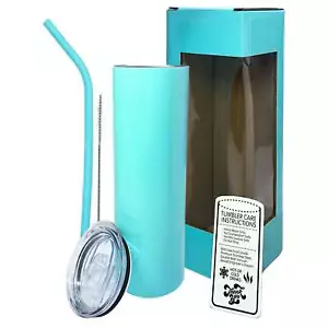 ProSub 20oz Epoxy & Engravable Coated Stainless Steel Skinny Tumbler - Teal - Picture 1 of 13