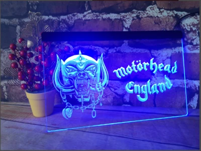 Motorhead England Leuchtreklame Schild Geschenk Deko Bar Club Pub, Heim Zimme... - Bild 1 von 4