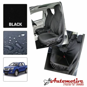 Fundas de asiento a medida negras para la cabina doble delantera y trasera ISUZU D-MAX (2016>) - Imagen 1 de 5
